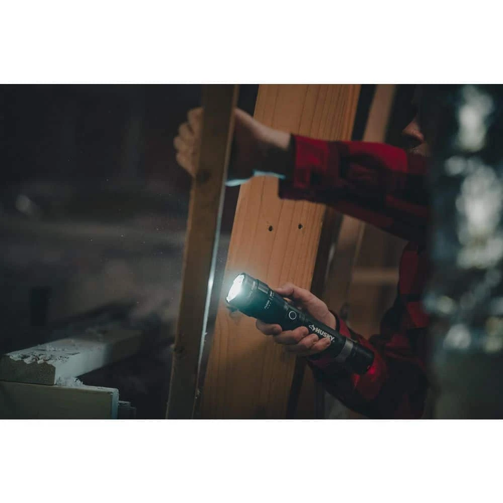 Husky 5000 Lumens Dual Power LED Rechargeable Focusing Flashlight With Rechargeable Battery And USB-C Cable Included 3 Husky 5000 Lumens Dual Power LED Rechargeable Focusing Flashlight With Rechargeable Battery And USB-C Cable Included - Image 3