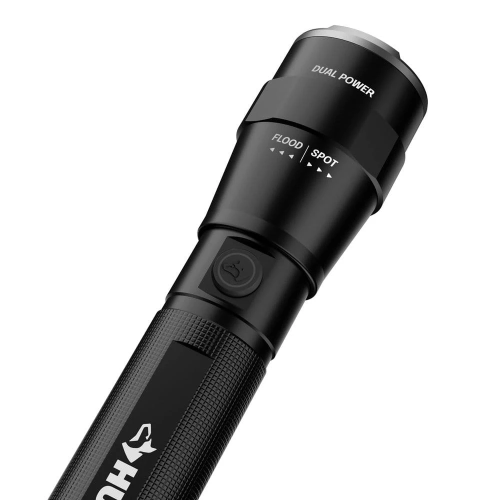 Husky 5000 Lumens Dual Power LED Rechargeable Focusing Flashlight With Rechargeable Battery And USB-C Cable Included 9 Husky 5000 Lumens Dual Power LED Rechargeable Focusing Flashlight With Rechargeable Battery And USB-C Cable Included - Image 9