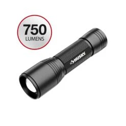 Husky 750 Lumens Focusing Aluminum LED Flashlight 3 Modes Impact And Water Resistant With Batteries Included -Husky Shop husky handheld flashlights hsky750fa1pk 4f 1000