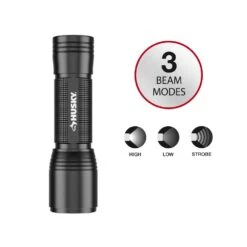 Husky 750 Lumens Focusing Aluminum LED Flashlight 3 Modes Impact And Water Resistant With Batteries Included -Husky Shop husky handheld flashlights hsky750fa1pk 77 1000