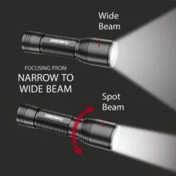 Husky 750 Lumens Focusing Aluminum LED Flashlight 3 Modes Impact And Water Resistant With Batteries Included -Husky Shop husky handheld flashlights hsky750fa1pk a0 1000