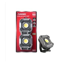 Husky 800-Lumen LED Utility Lights 2-Modes With Magnetic Handle And Batteries (2-Pack) -Husky Shop husky handheld flashlights hsky8002pkul 40 1000