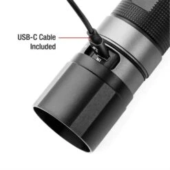 Husky 3000-Lumens Dual Power LED Rechargeable Tactical Focusing Handheld Flashlight -Husky Shop husky handheld flashlights pvl flt 0023 76 1000