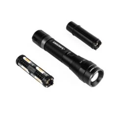 Husky 3000-Lumens Dual Power LED Rechargeable Tactical Focusing Handheld Flashlight -Husky Shop husky handheld flashlights pvl flt 0023 c3 1000