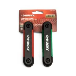 Husky Ball End Folding Hex Key (9-Pieces SAE And 8-Pieces MM) -Husky Shop husky hex key sets hbefhksm17pc 06 4f 1000