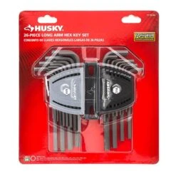 Husky SAE/Metric Long Arm Hex Key Set (26-Piece) -Husky Shop husky hex key sets hlahksm26pc 77 1000