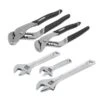 Husky 3-Piece, Adjustable Wrench Set And 2-Piece Groove Joint Pliers Set -Husky Shop husky home tool kits 90967 64 1000