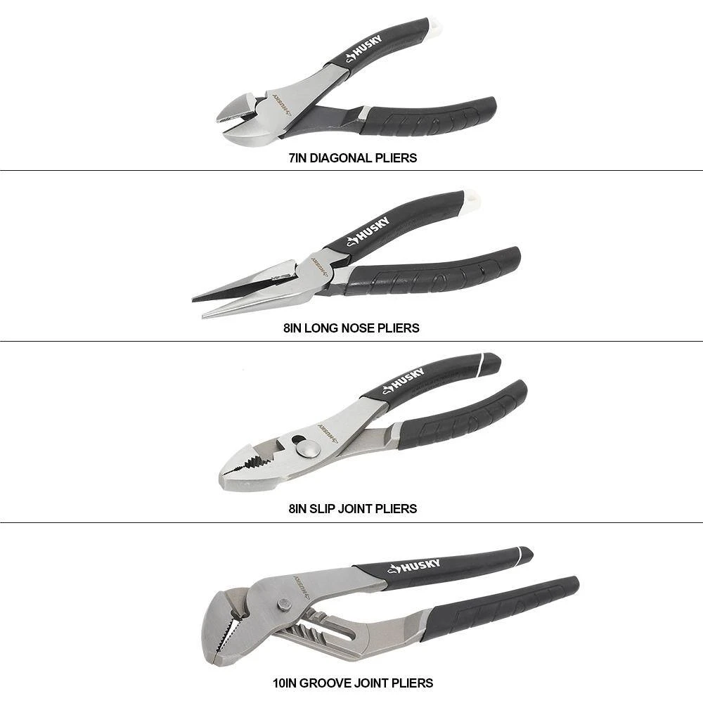 Husky 4-Piece, Pliers Set And 3-Piece Precision Pliers Set 3 Husky 4-Piece, Pliers Set And 3-Piece Precision Pliers Set - Image 3