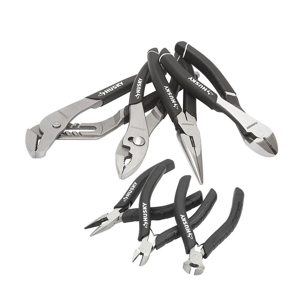 Husky 4-Piece, Pliers Set And 3-Piece Precision Pliers Set 1 Husky 4-Piece, Pliers Set And 3-Piece Precision Pliers Set
