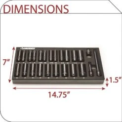 Husky 3/8 In. Drive SAE/Metric Deep Impact Socket Set In EVA Foam (24-Pieces) -Husky Shop husky impact socket sets h3dimpss24pceva 40 1000
