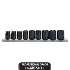 Husky 3/8 In. Drive Standard Metric 6-Point Impact Socket Set (9-Piece)