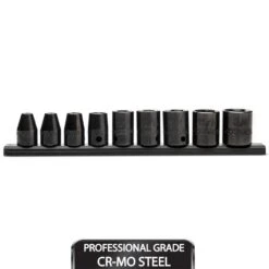 Husky 3/8 In. Drive Standard SAE 6-Point Impact Socket Set (9-Piece)