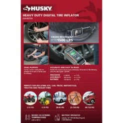 Husky Heavy Duty Digital Tire Inflator -Husky Shop husky inflators 024 0375h 4f 1000