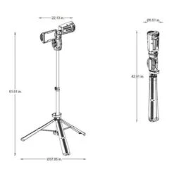 Husky 7000 Lumens Portable Corded LED Work Light With Tripod -Husky Shop husky jobsite lighting 7901304012 66 1000