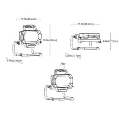 Husky 6,000 Lumen Hybrid LED Work Light With Rechargeable Battery -Husky Shop husky jobsite lighting 7903802012 77 1000
