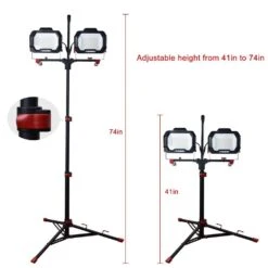 Husky 20,000 Lumen Two-Head Corded LED Work Light With Tripod -Husky Shop husky jobsite lighting 7903805012 4f 1000