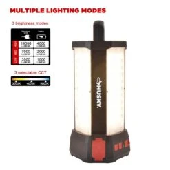 Husky 14,000 Lumen Area Utility Hybrid LED Work Light With Rechargeable Battery -Husky Shop husky jobsite lighting 7904101012 4f 1000