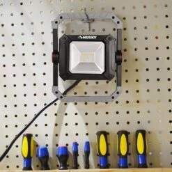 Husky 1000 Lumens LED Portable Work Light -Husky Shop husky jobsite lighting lg302c 10w1 31 1000