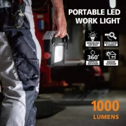 Husky 1000 Lumens LED Portable Work Light -Husky Shop husky jobsite lighting lg302c 10w1 76 1000