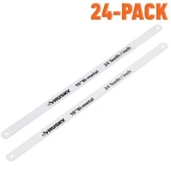 Husky Close Quarters Hacksaw Replacement Blades (24-Pack) -Husky Shop husky knife blades 410 257 0111 77 1000