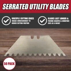 Husky Serrated Blade (50-Pack) 13 Husky Serrated Blade (50-Pack) -Husky Shop husky knife blades hky00015 c3 1000