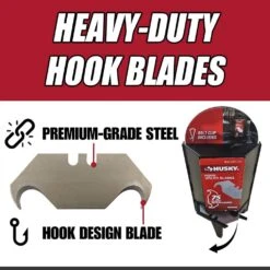 Husky Hook Blades (75-Pieces) 8 Husky Hook Blades (75-Pieces) -Husky Shop husky knife blades hky00066 1f 1000
