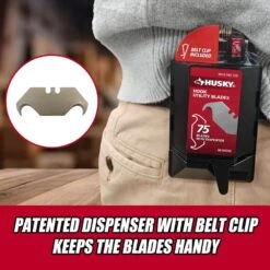 Husky Hook Blades (75-Pieces) 9 Husky Hook Blades (75-Pieces) -Husky Shop husky knife blades hky00066 44 1000