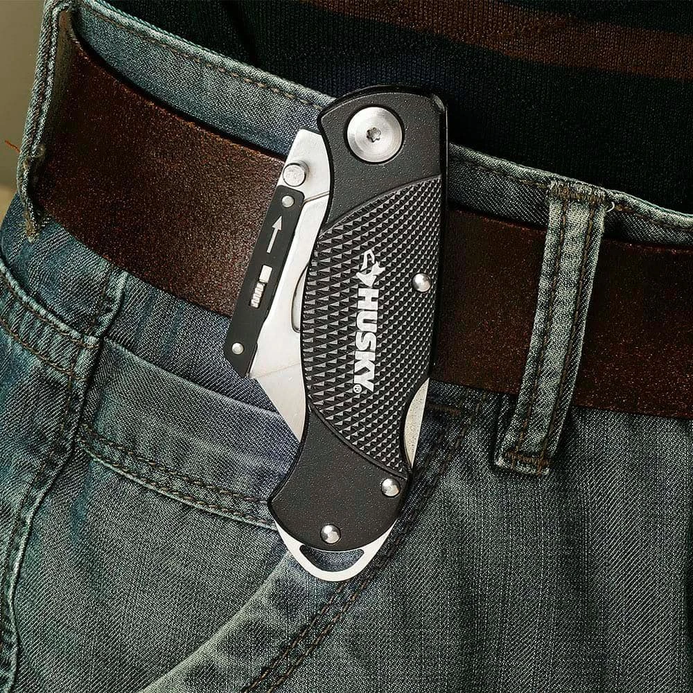 HUSKY 3-PACK FOLDING LOCK-BACK Utility Knife 15 HUSKY 3-PACK FOLDING LOCK-BACK Utility Knife - Image 15