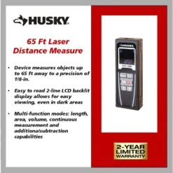 Husky 65 Ft. Laser Distance Measure -Husky Shop husky laser distance measurer 90961 40 1000