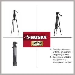 Husky 5 Ft. Aluminum Tripod -Husky Shop husky level accessories 90963 40 1000