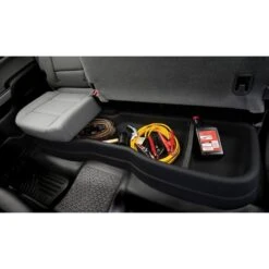 Under Seat Storage Box Fits 07-13 Silverado/Sierra 1500 Crew Cab -Husky Shop husky liners cargo mats 09001 4f 1000