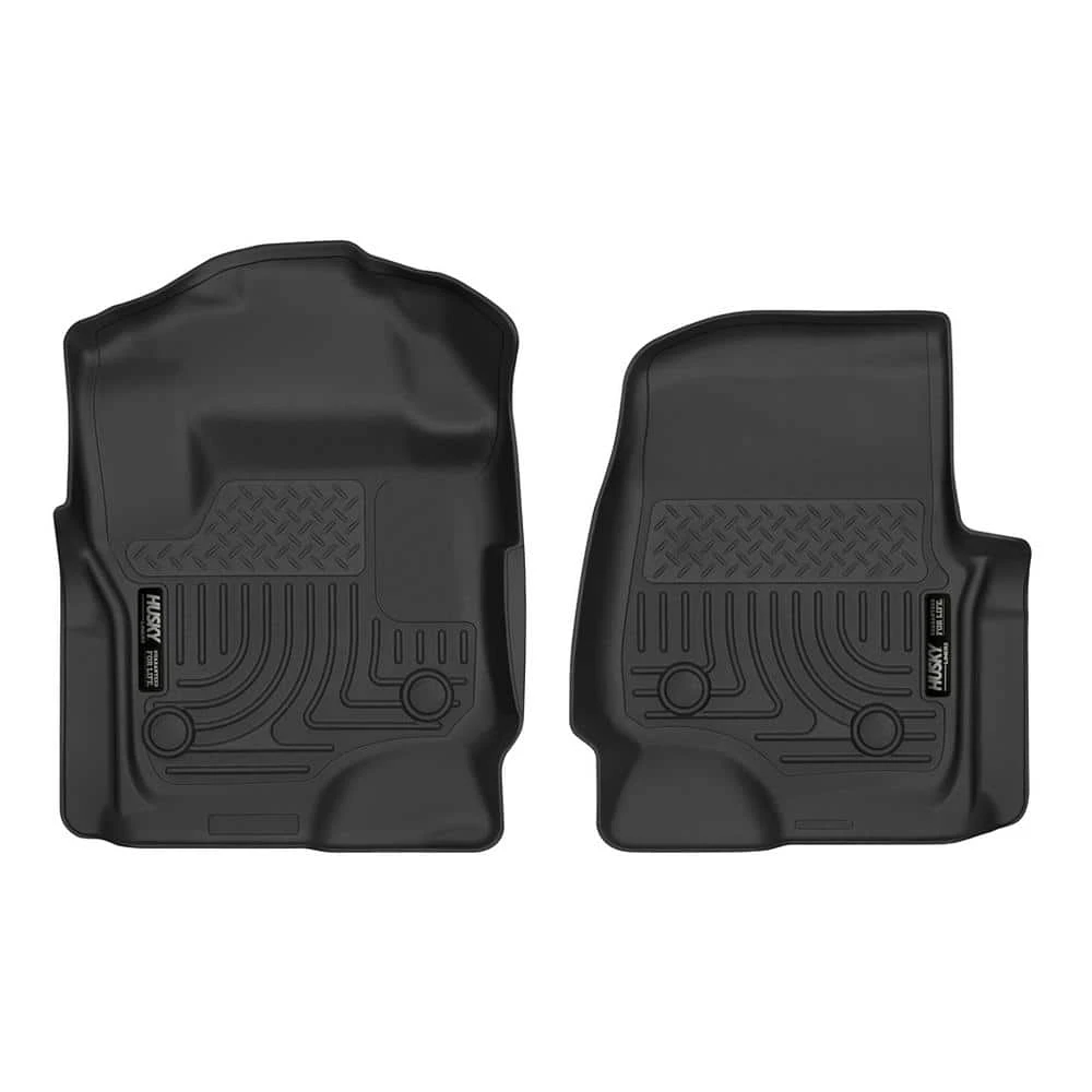 Front Floor Liners Fits 17-17 F-250 Crew With Vinyl 1 Front Floor Liners Fits 17-17 F-250 Crew With Vinyl