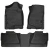 Front & 2nd Seat Floor Liners Fits 08-13 Silverado/Sierra 1500 Crew -Husky Shop husky liners floor mats 98201 64 1000
