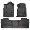 Front & 2nd Seat Floor Liners Fits 14-18 Silverado/Sierra Crew Cab -Husky Shop husky liners floor mats 98231 64 1000