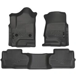 Front & 2nd Seat Floor Liners Fits 14-18 Silverado/Sierra Double