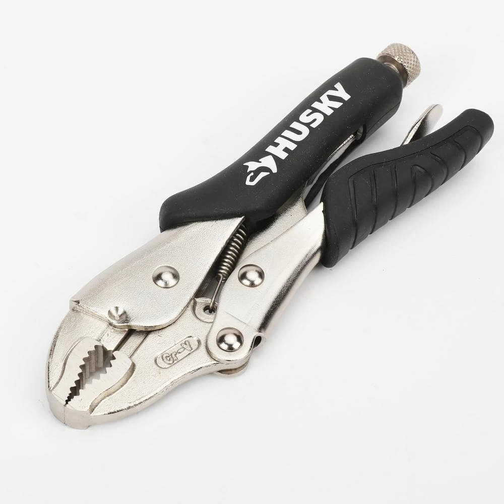 Husky 7 In. Curved Jaw Locking Pliers With Rubber Grip 4 Husky 7 In. Curved Jaw Locking Pliers With Rubber Grip - Image 4