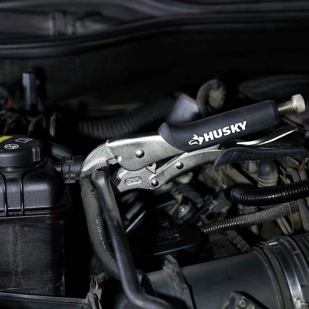 Husky 7 In. Curved Jaw Locking Pliers With Rubber Grip 2 Husky 7 In. Curved Jaw Locking Pliers With Rubber Grip - Image 2