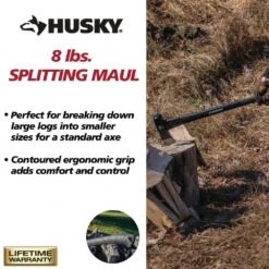 Husky 8 Lbs. Splitting Maul Guarded With 36 In. Fiberglass Handle -Husky Shop husky mauls 35298 a0 1000