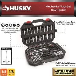 Husky Mechanics Tool Set (119-Piece) 13 Husky Mechanics Tool Set (119-Piece) -Husky Shop husky mechanics tool sets h119mts 40 1000