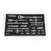 Husky 1/4 In., 3/8 In. And 1/2 In. 144-Position Ratchet And Accessory Set In EVA (22-Piece) -Husky Shop husky mechanics tool sets h144rat22pceva 64 1000