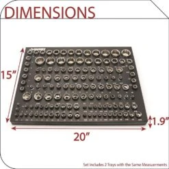 Husky 1/4 In., 3/8 In. And 1/2 In. Mechanics Tool Set With EVA Storage Trays (222-Piece) -Husky Shop husky mechanics tool sets h222sdtsevacb 40 1000