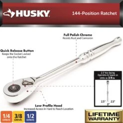 Husky 1/4 In., 3/8 In. And 1/2 In. Mechanics Tool Set With EVA Storage Trays (222-Piece) -Husky Shop husky mechanics tool sets h222sdtsevacb 4f 1000