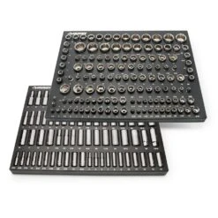 Husky 1/4 In., 3/8 In. And 1/2 In. Socket And Ratcheting Wrench Mechanics Tool Set With EVA Storage Trays (230-Piece) -Husky Shop husky mechanics tool sets h230srwsevacb 1f 1000