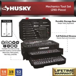 Husky Mechanics Tool Set (290-Piece) -Husky Shop husky mechanics tool sets h290mts 40 1000