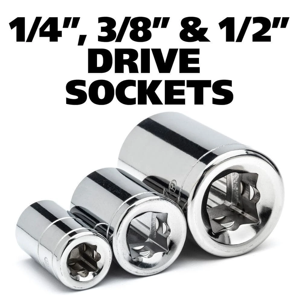 Husky 1/4 In., 3/8 In. And 1/2 In. Drive Mechanics Tool Set With Impact Sockets And EVA Storage Trays (370-Piece) 7 Husky 1/4 In., 3/8 In. And 1/2 In. Drive Mechanics Tool Set With Impact Sockets And EVA Storage Trays (370-Piece) - Image 7