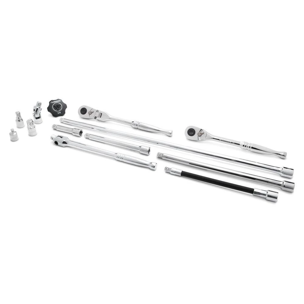 Husky 3/8 In. Ratchet And Accessory Set (13-Pieces) 1 Husky 3/8 In. Ratchet And Accessory Set (13-Pieces)