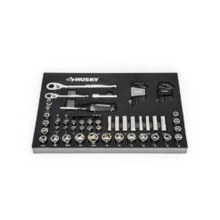 Husky 1/4 In. And 3/8 In. 72-Tooth Ratchet Mechanics Tool Set In EVA (70-Piece) -Husky Shop husky mechanics tool sets h70mtseva 1f 1000