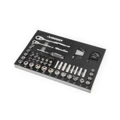 Husky 1/4 In. And 3/8 In. 72-Tooth Ratchet Mechanics Tool Set In EVA (70-Piece)