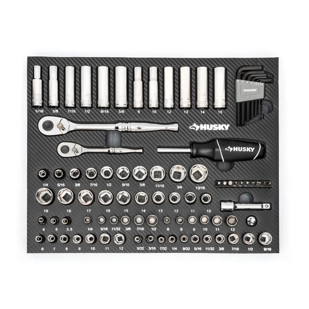 Husky Mechanics Tool Set In EVA Foam (94-Piece) 1 Husky Mechanics Tool Set In EVA Foam (94-Piece)