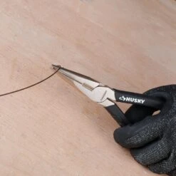 Husky 6 In. H Leverage Long Nose Pliers -Husky Shop husky needle nose 90947 31 1000